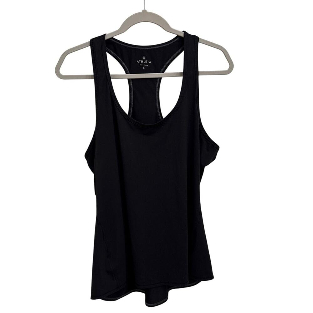 Athleta Gym Racerback Everyday Athletic Active Black Tank Top Size Large